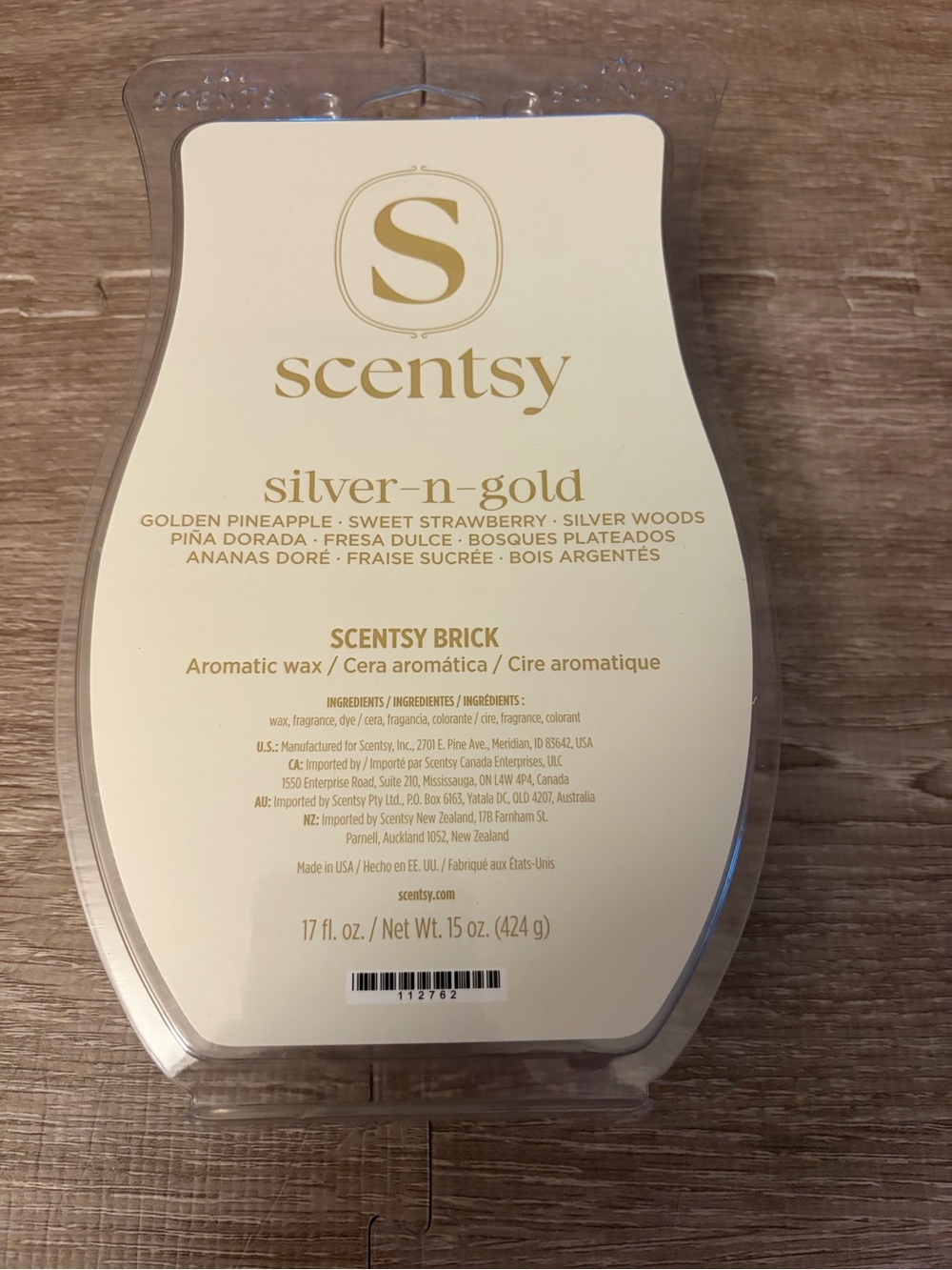 Scentsy Silver N Gold Wax Large Brick NEW